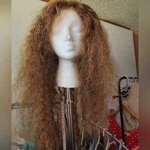 Curly, Fizzy Brown Wig. Great For Halloween Or Costume Party.